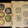 Conjunto de 7 gemas para Chakras grabadas y en caja de Madera. - Imagen 2