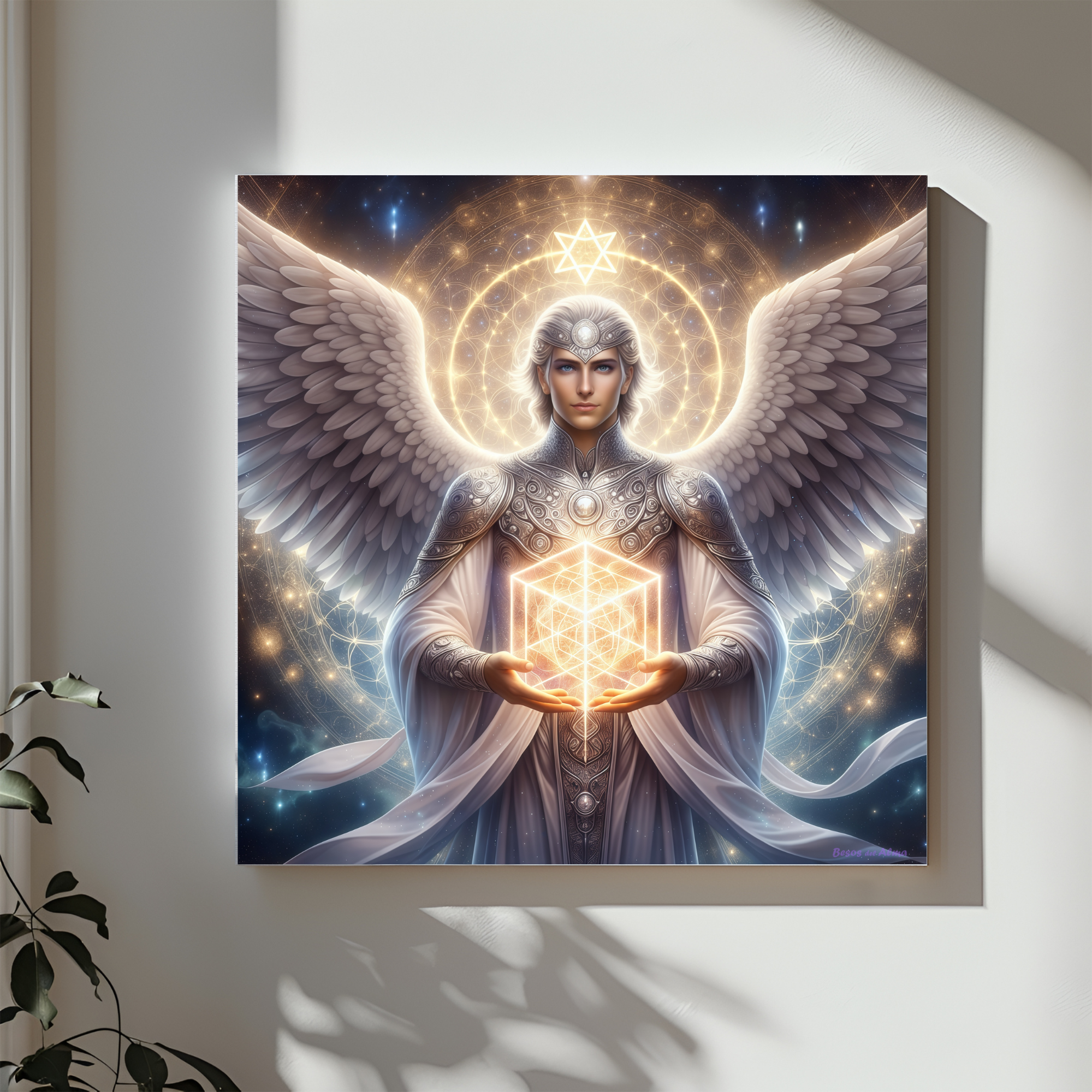 💛 Arcángel Metatrón | Lienzo de Sabiduría Divina y Geometría Sagrada